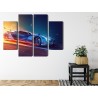 Mehrteiliges Bild 3D Futuristischer Sportwagen