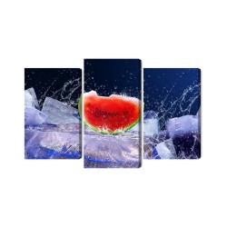 Mehrteiliges Bild Wassermelone Auf Eis