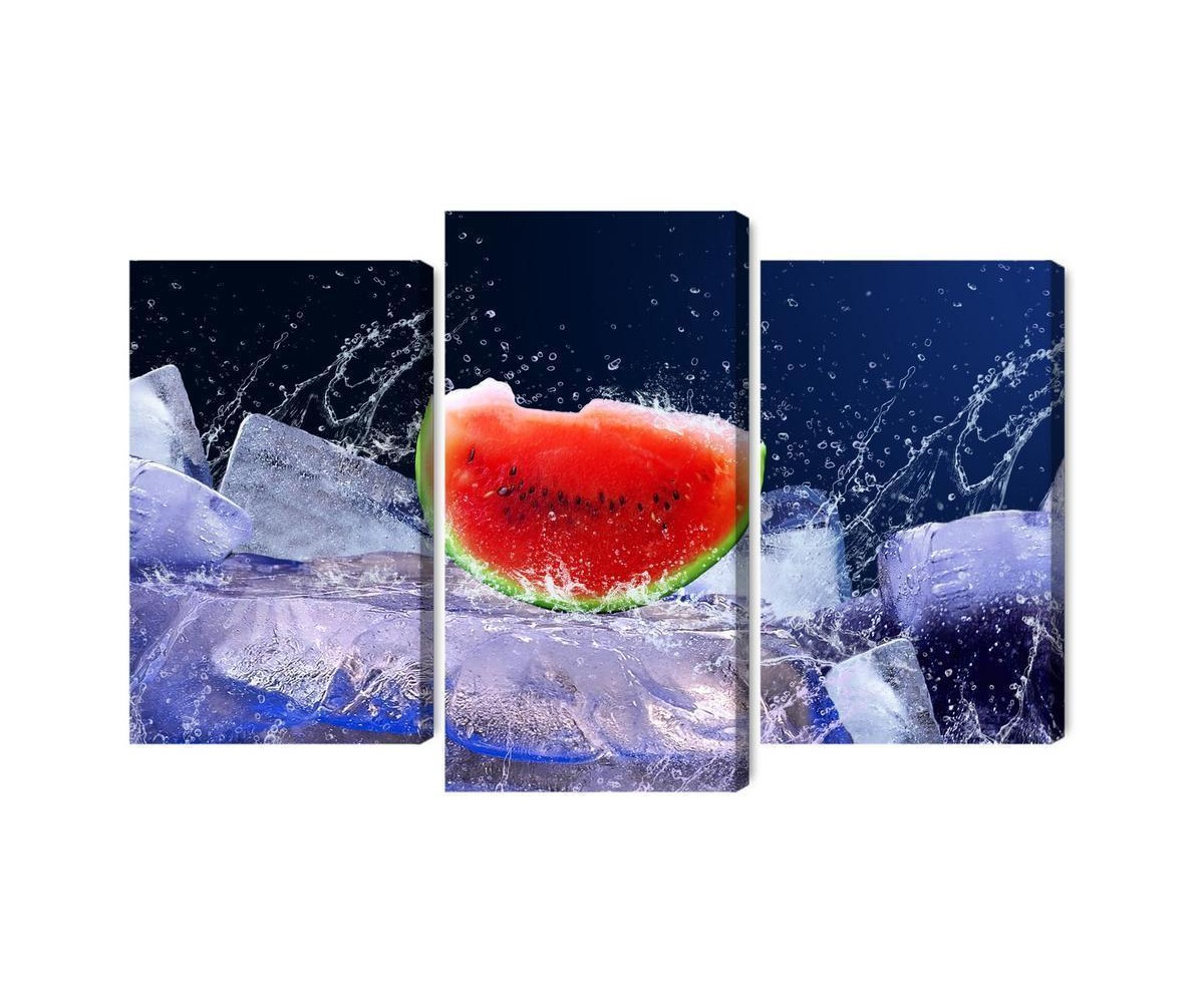 Mehrteiliges Bild Wassermelone Auf Eis