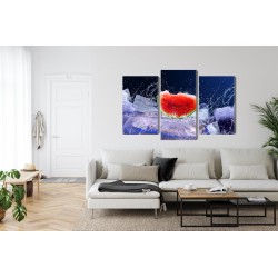 Mehrteiliges Bild Wassermelone Auf Eis