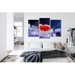 Mehrteiliges Bild Wassermelone Auf Eis