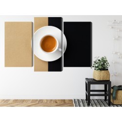 Mehrteiliges Bild Eine Tasse Italienischen Kaffee