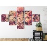 Mehrteiliges Bild Zarte Bunte 3D-Blumen