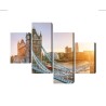 Mehrteiliges Bild Tower Bridge Bei Sonnenaufgang