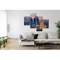 Mehrteiliges Bild Luftaufnahme Der Skyline Von Moskau
