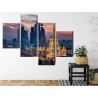 Mehrteiliges Bild Luftaufnahme Der Skyline Von Moskau