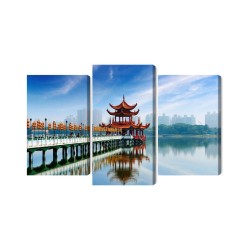 Mehrteiliges Bild Die Berühmte Touristenattraktion Von Kaohsiung