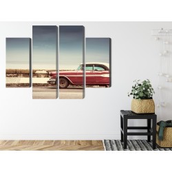 Mehrteiliges Bild Altes Amerikanisches Retro-Auto