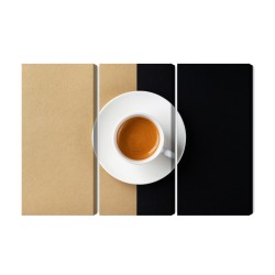 Mehrteiliges Bild Eine Tasse Italienischen Kaffee
