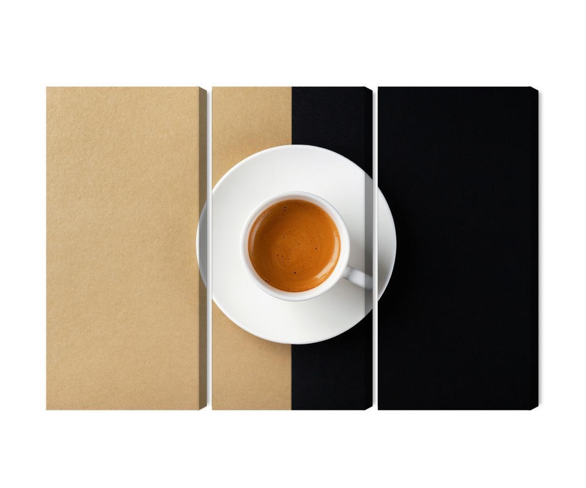 Mehrteiliges Bild Eine Tasse Italienischen Kaffee