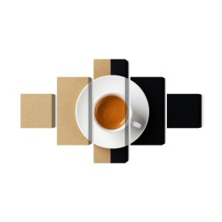 Mehrteiliges Bild Eine Tasse Italienischen Kaffee