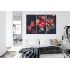Mehrteiliges Bild Bunte Blumen Für Vintage-Stil