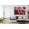 Mehrteiliges Bild Bunte Blumen Schließen Herauf 3D