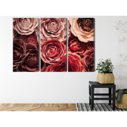 Mehrteiliges Bild Bunte Blumen Schließen Herauf 3D