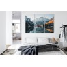 Mehrteiliges Bild Italienischer Pragser Wildsee 3D