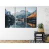 Mehrteiliges Bild Italienischer Pragser Wildsee 3D