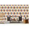 Tapete Retro-Muster In Pastellfarben