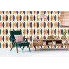 Tapete Retro-Muster In Pastellfarben