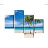 Mehrteiliges Bild Karibischer Strand 3D