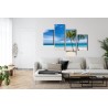 Mehrteiliges Bild Karibischer Strand 3D