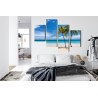 Mehrteiliges Bild Karibischer Strand 3D