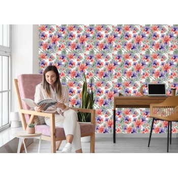 Tapete Bunte Frühlingsblumen