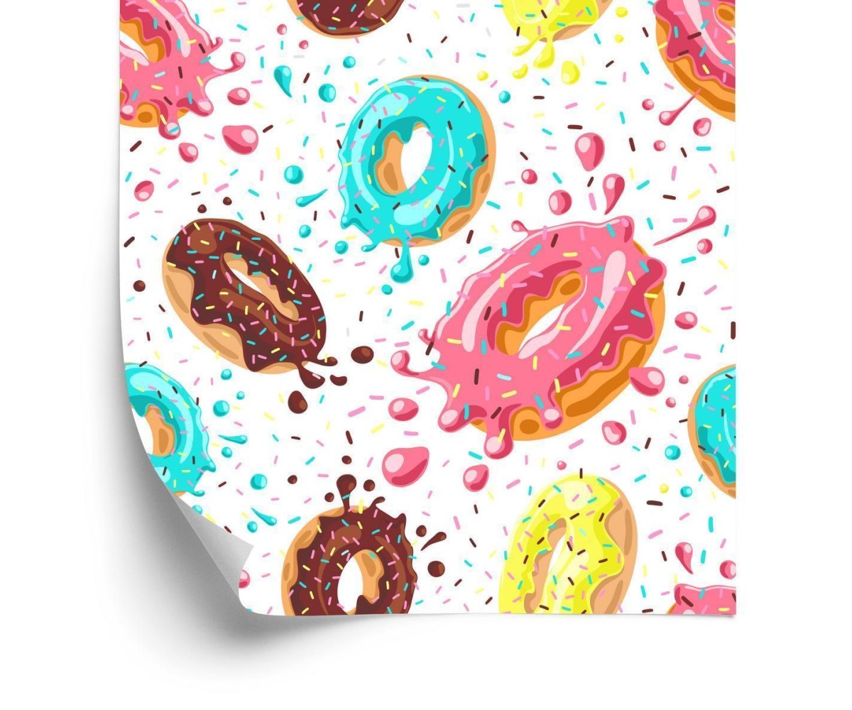 Tapete Bunte Donuts Mit Zuckerguss