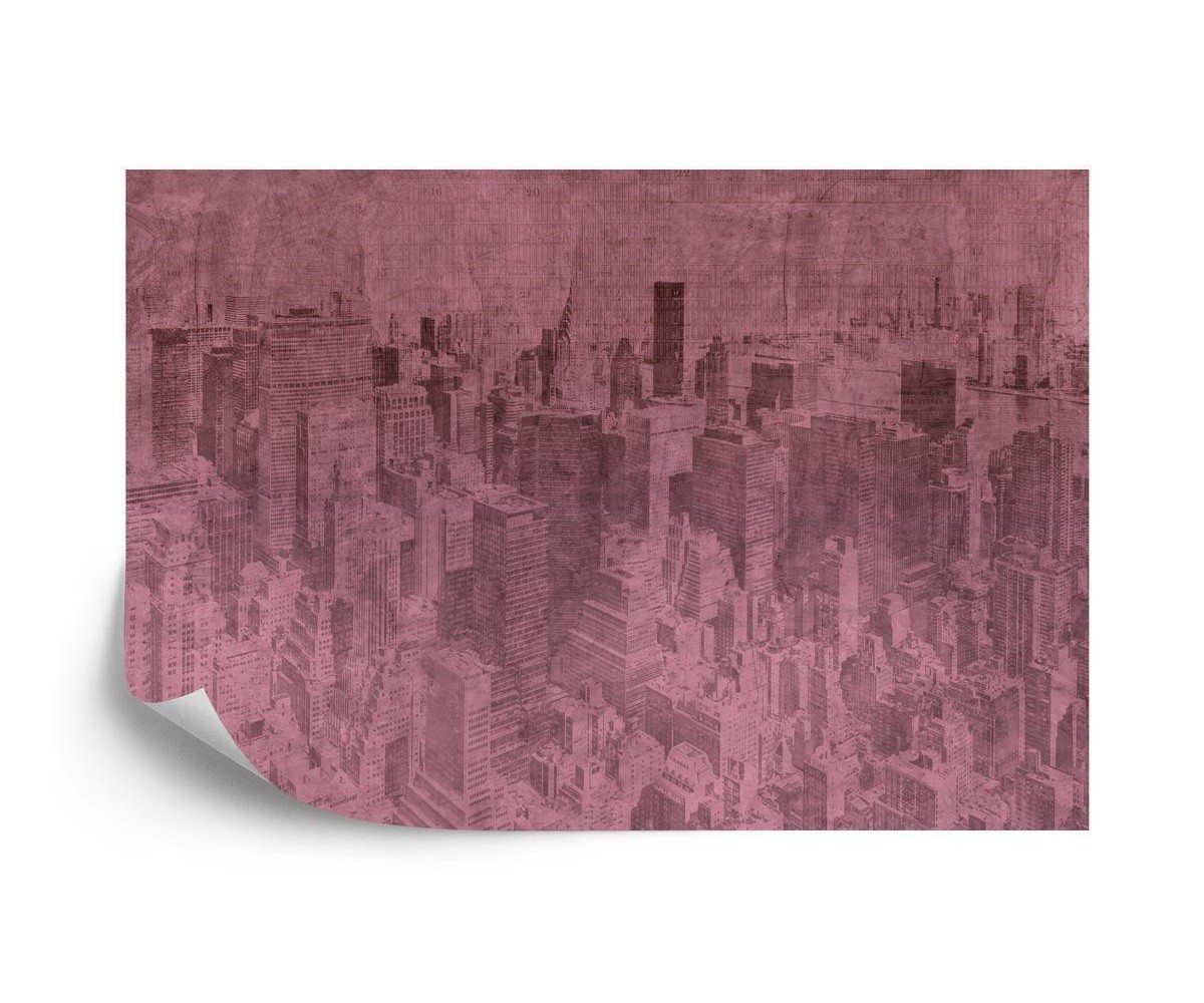 Fototapete New York City Grunge I Rosa
