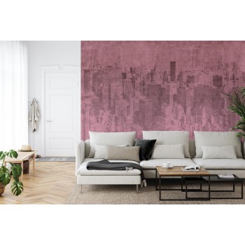 Fototapete New York City Grunge I Rosa