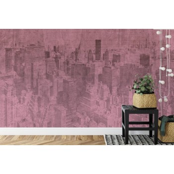 Fototapete New York City Grunge I Rosa