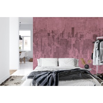Fototapete New York City Grunge I Rosa