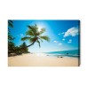 Leinwandbild Weißer Strand Mit Palme