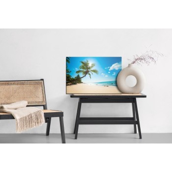 Leinwandbild Weißer Strand Mit Palme