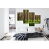 Mehrteiliges Bild 3D-Kiefernwald
