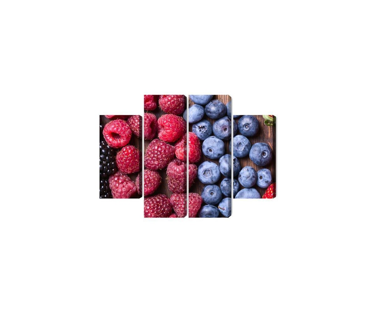Mehrteiliges Bild Frisches Süßes Obst