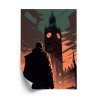 Poster Ein Mann Und Big Ben Im Comic-Stil