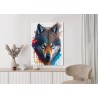 Poster Porträt Eines Wolfes In Verschiedenen Farben