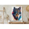 Poster Porträt Eines Wolfes In Verschiedenen Farben