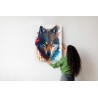 Poster Porträt Eines Wolfes In Verschiedenen Farben
