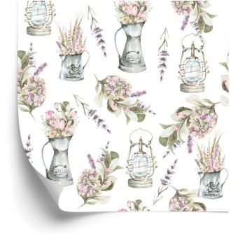 Tapete Lavendel Blumensträuße
