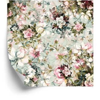 Tapete Für Schlafzimmer Rosen Blumen Blätter Natur 3D