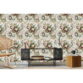 Tapete Für Schlafzimmer Rosen Blumen Blätter Natur 3D