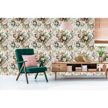 Tapete Für Schlafzimmer Rosen Blumen Blätter Natur 3D