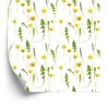 Tapete Löwenzahnblüten Mit Blättern