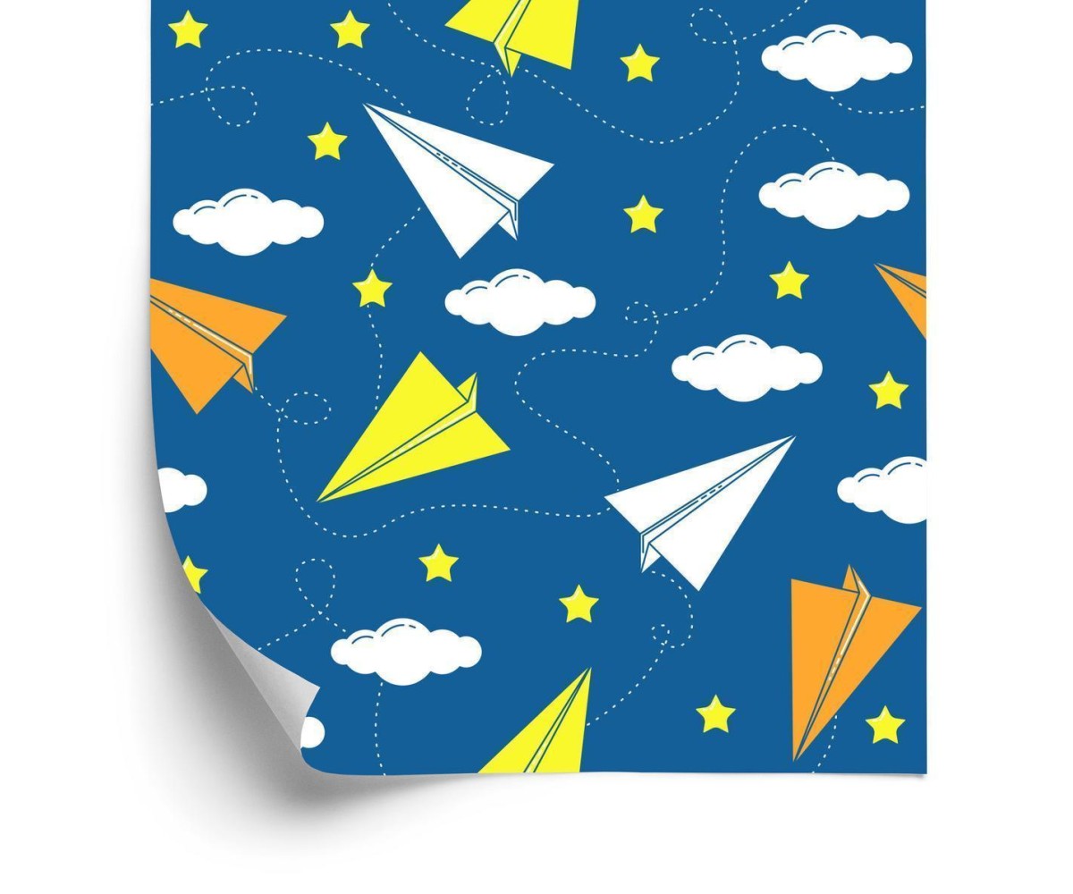 Tapete Bunte Papierflieger
