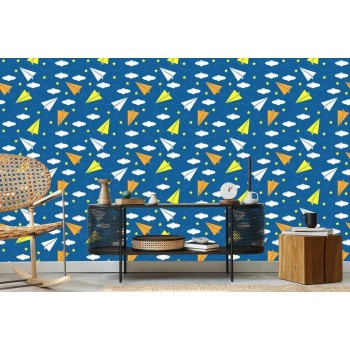 Tapete Bunte Papierflieger