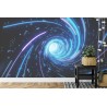 Fototapete Flying Inside Digital Data Tunnel. Futuristic Abstract Background With Neon Rays. Concept For Big Data  Block