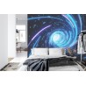 Fototapete Flying Inside Digital Data Tunnel. Futuristic Abstract Background With Neon Rays. Concept For Big Data  Block
