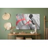 Leinwandbild Üppige Frau In Dessous