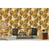 Tapete Sonnenblumenblumen Im Vintage-Stil